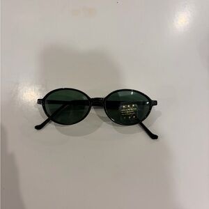 Vintage Black Oval Sunglasses